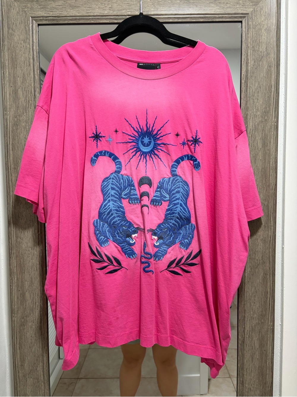 ASOS Curve Oversized Embroidered T-shirt